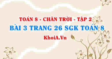 Bài 3 trang 26 Toán 8 Chân trời sáng tạo Tập 2